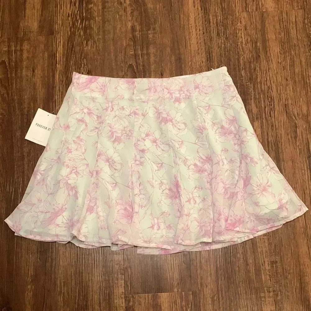 Forever 21 Floral Skirt Size Large Girl’s Y2K Style New